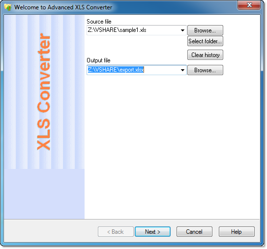 xlsx converter to xls