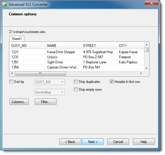 convert csv file to excel